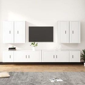 VEEKI Meuble TV, Meuble TV Suspendu, Meuble TV Industriel, Meuble TV Bois, Meuble Chambre, Convient pour Salon ou Chambre, En