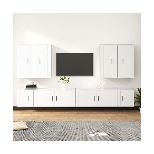 VEEKI Meuble TV, Meuble TV Suspendu, Meuble TV Industriel, Meuble TV Bois, Meuble Chambre, Convient pour Salon ou Chambre, En