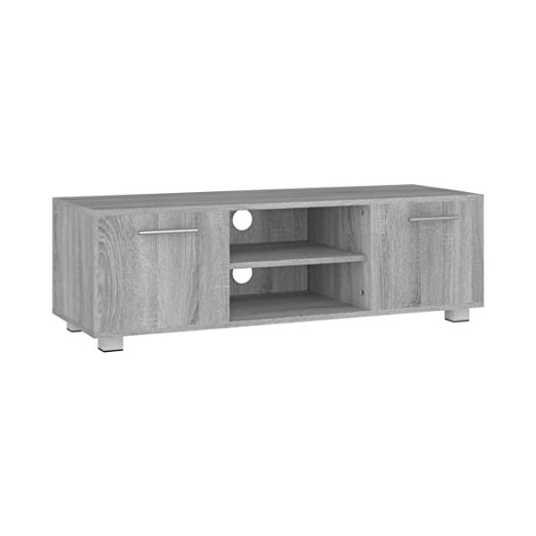 vidaXL Meuble TV Centre de Divertissement Armoire Basse Console TV Meuble Média Salon Salle de Séjour Chêne Marron 110x40x35
