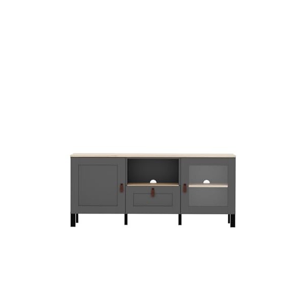 BLACK RED WHITE® Modeo Meuble TV bas - Style scandinave et moderne - 150 x 48 cm - Pour salon, salle à manger