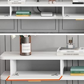 Étagère de Rangement multimédia pour Meuble TV Flottant, Meuble de télévision Mural à Double tiroir avec Trou de Fil, sappli