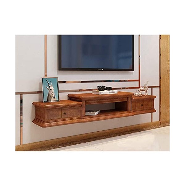 ESGT Console Multimédia Murale pour Lecteur DVD Blu-Ray, Support De Télévision, Boîtier De Télévision par Satellite, Décodeur