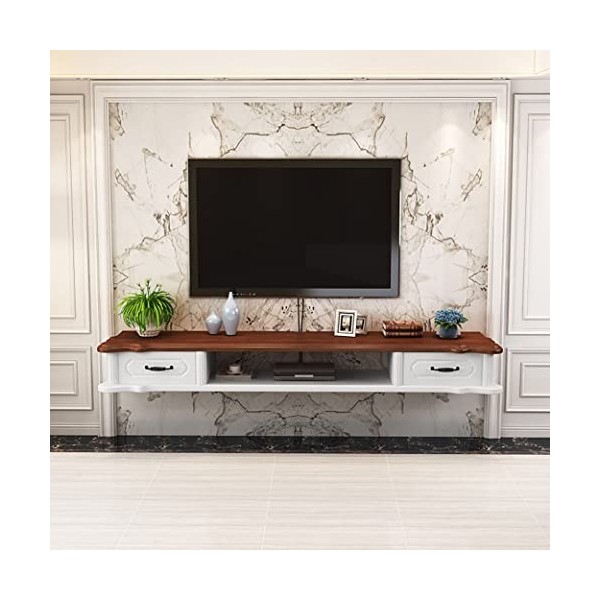 Meuble TV flottant meuble étagère TV murale centre de divertissement console multimédia en bois meuble de rangement meuble TV