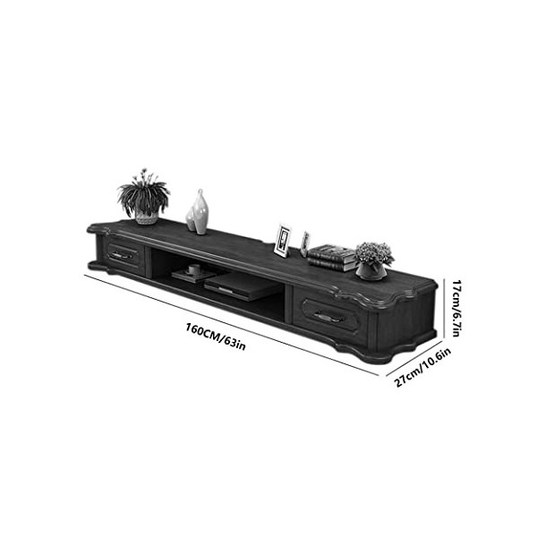 Meuble TV flottant meuble étagère TV murale centre de divertissement console multimédia en bois meuble de rangement meuble TV
