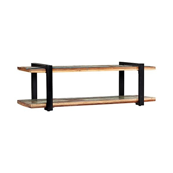 Meuble TV 130 x 40 x 40 cm en bois recyclé massif