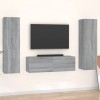 DCRAF Home Hardware Businese Meuble TV 3 pièces en bois Sonoma Gris