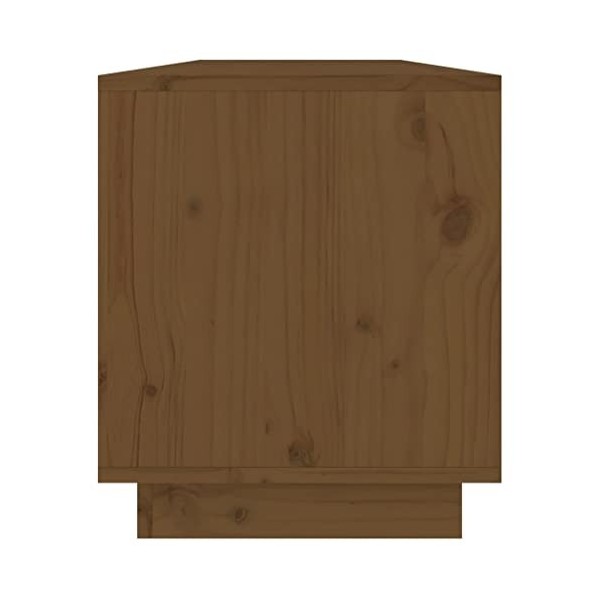 Meuble TV Marron miel 110,5x34x40 cm Bois de pin massif