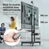 ONKRON Support TV Motorisé pour 50-86 Pouces, Meuble TV Escamotable jusquà 90 kg - Support TV roulettes Motorisé Max VESA 80