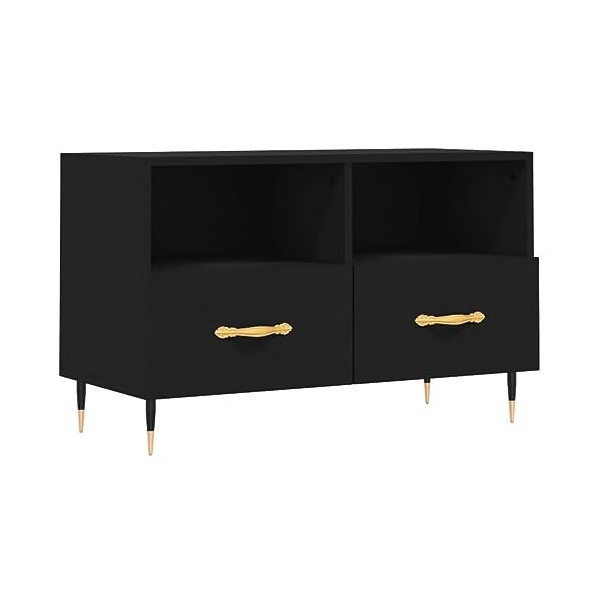 vidaXL Meuble TV Gris béton 80x36x50 cm Bois dingénierie