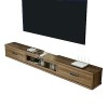 YUZDNM Meuble TV, Meuble TV Bas, Console Multimédia Murale, Étagère Flottante pour Meuble TV 120/140/160cm, Étagère Audio Vid