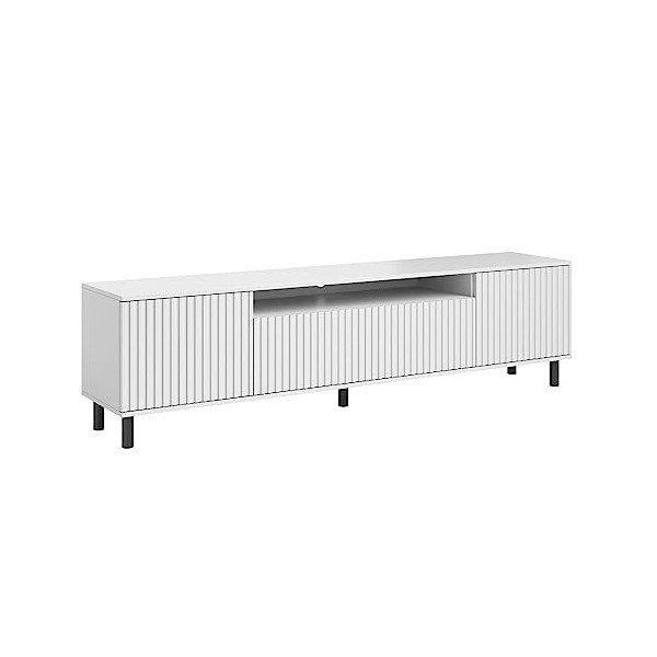 Petits-meubles Meuble TV 3 Portes 200 cm Lenny Blanc