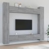 Ensemble de Meubles TV 8 pcs Sonoma Gris Bois dingénierie - Meuble TV de Salon Banc Télé Industriel, Support Rangement Conso