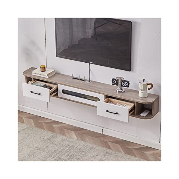 StrOux Meuble de télévision Flottant Meuble de télévision Flottant Meuble de télévision Mural Divertissement Média Jeu Consol