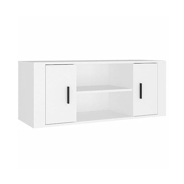 Meuble TV,Étagère TV Flottante, Support de Télévision Flottant Fixé au Mur Centre de Console Multimédia de Divertissement Gra