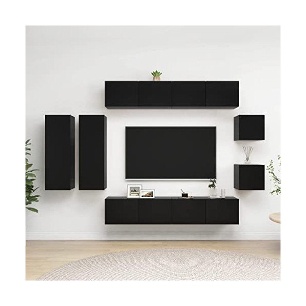 VEEKI Meuble TV, Meuble TV Suspendu, Meuble, Meuble TV avec Rangement，Meuble Industriel, Convient pour Salon ou Chambre, Ense