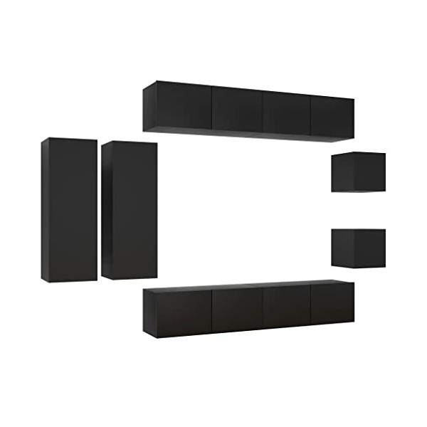 VEEKI Meuble TV, Meuble TV Suspendu, Meuble, Meuble TV avec Rangement，Meuble Industriel, Convient pour Salon ou Chambre, Ense