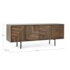 Decorspace Meuble TV "Darsey" pour intérieur 140 x 32,5 x 53h cm