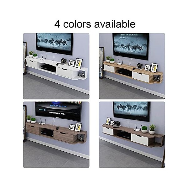 Meuble TV Meuble TV Unités Murales pour Salon Console TV Meuble TV Meuble Mural 3 Compartiments pour Salon Chambre Bureau Sal