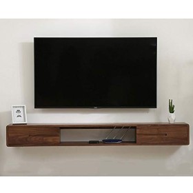Étagère Flottante Console TV Murale Console multimédia Étagère TV Flottante Meuble TV Console de Jeu Suspendue Meuble TV Huch