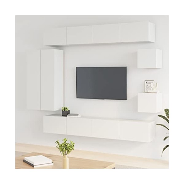VEEKI Meuble TV, Meuble TV Suspendu, Meuble TV Industriel, Meuble TV Bois, Meuble Chambre, Convient pour Salon ou Chambre, En