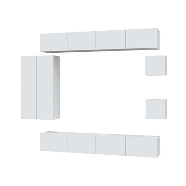 VEEKI Meuble TV, Meuble TV Suspendu, Meuble TV Industriel, Meuble TV Bois, Meuble Chambre, Convient pour Salon ou Chambre, En