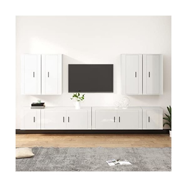 VEEKI Meuble TV, Meuble TV Suspendu, Meuble TV Industriel, Meuble TV Bois, Meuble Chambre, Convient pour Salon ou Chambre, En