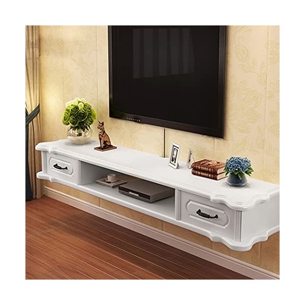 Étagère TV Murale Centre de Divertissement Console multimédia en Bois Meuble de Rangement Meuble TV Flottant Meuble de Rangem