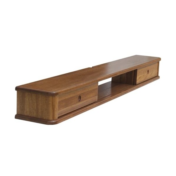 Meuble TV Flottant avec Porte coulissante en Bois, élément détagère pour Meuble TV avec Gestion des câbles, Meuble TV/Noir