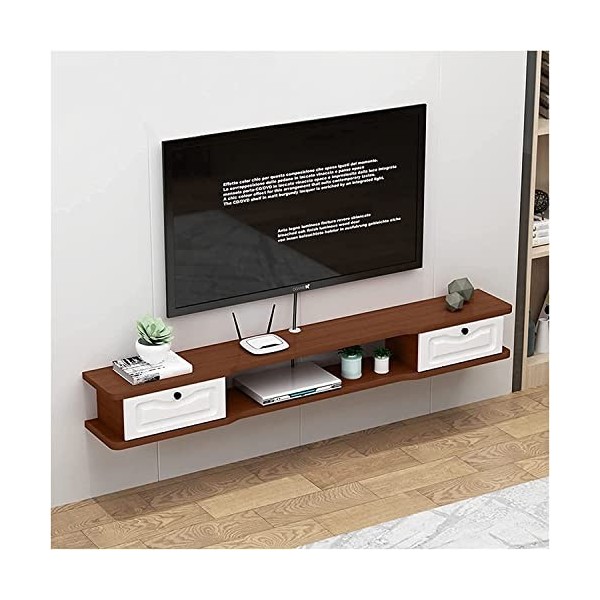 Meuble TV Meuble TV Unités Murales pour Salon Meuble TV Meuble Mural Console TV avec Gestion des Câbles pour Salon Bureau Uni