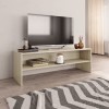 VEEKI Meuble TV, Meuble TV Suspendu, Meuble TV Blanc, Meuble TV Industriel, Meubles de Salon, Salon, Chambre, Cadre en Acier,