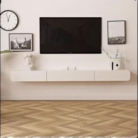 Meuble TV Flottant Étagère Mural - Meuble TV Suspendu - Console Multimédia Murale 120/160 Cm, Support TV Mural Flottant, Meub