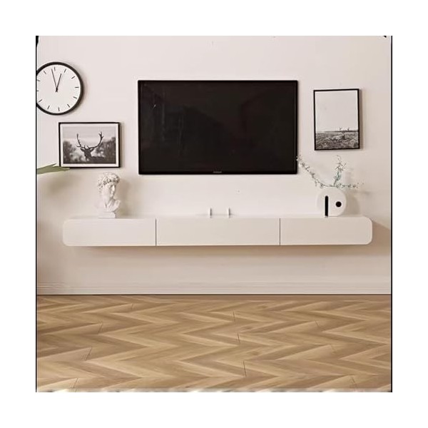 Meuble TV Flottant Étagère Mural - Meuble TV Suspendu - Console Multimédia Murale 120/160 Cm, Support TV Mural Flottant, Meub