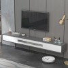 Meuble TV Mural Console multimédia Murale avec 2 Tiroirs, Meuble TV Mural Flottant de 55,1 Pouces, Étagère TV Flottante Centr