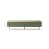 Tousmesmeubles Distributeur Teulat - Meuble TV 2 tiroirs 1 abattant Vert/Chêne - TEULAT Arista - L 180 x l 40 x H 45 cm - Neu
