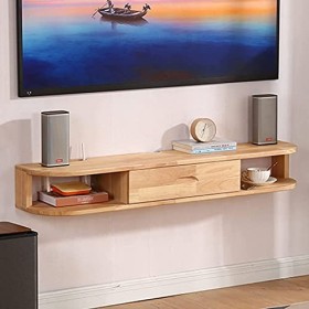 HeEdz Étagère à Composants de Support Flottant, Console Murale 120, étagère vidéo Woodeno, pour chambre/salon/a/120Cm