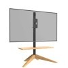 Cavus Cross 120 Meuble TV design avec étagère en chêne massif européen 120 ° pivotant standard pour TV 81,3-65" à 30 kg