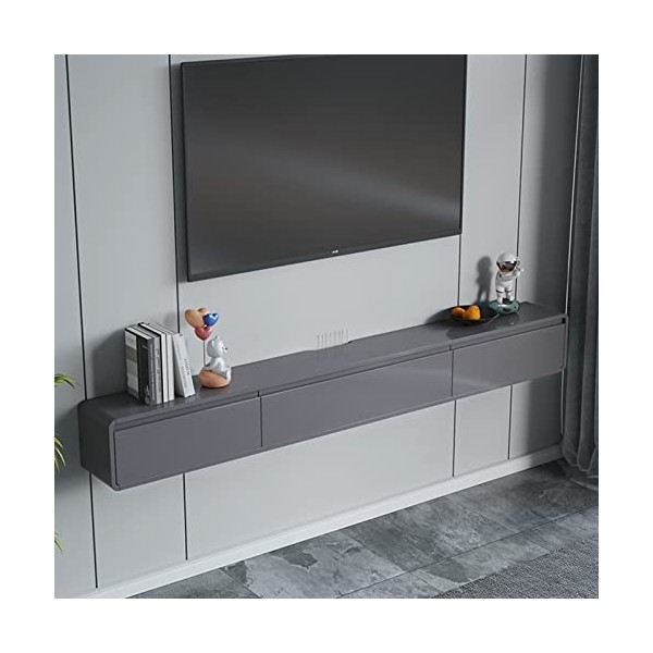 Meuble TV mural 47,2/59 pouces Meuble TV flottant mural avec 2 tiroirs, console murale pour meuble TV, meuble TV mural pour c