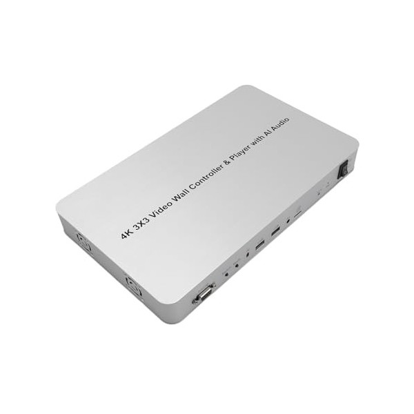 Contrôleur de Mur Vidéo, Contrôleur de Mur Vidéo et Lecteur 1080 60 Hz, Chaque Sortie Prend en Charge RS232 3x3 pour Projecte