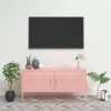 SHAPLE Meuble TV rose 105x35x50cm meuble acier