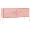 SHAPLE Meuble TV rose 105x35x50cm meuble acier