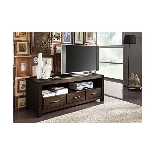 Meuble TV - Bois Massif de Palissandre laqué - Metro POLIS 129