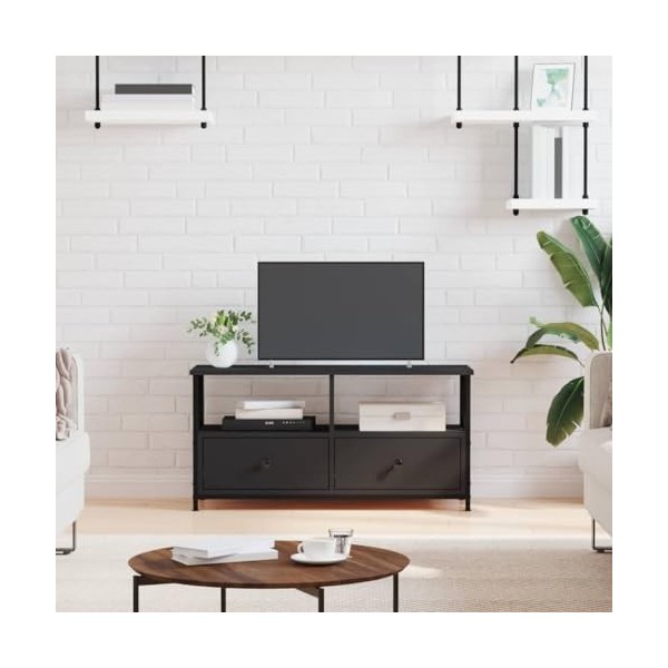 VEEKI Meuble TV, Meuble TV Suspendu, Meuble TV Industriel, Meuble TV Bois, Meuble Chambre, Convient pour Salon ou Chambre, No