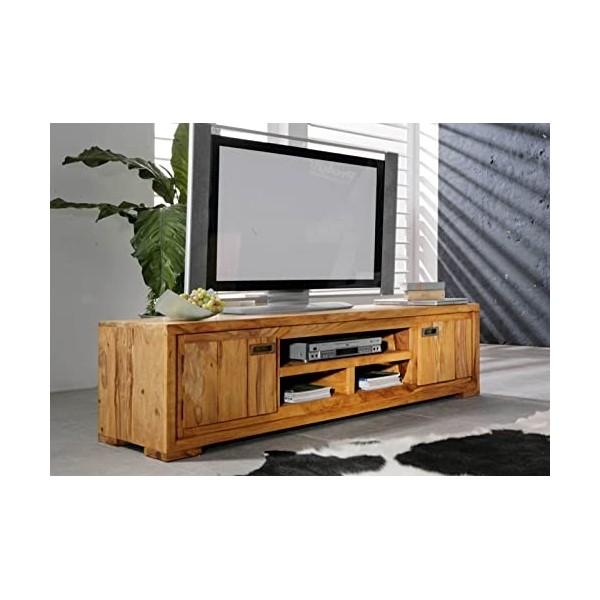 Meuble TV - Bois Massif de Palissandre huilé - Nature Brown 856