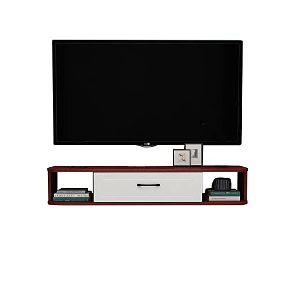 HeEdz Support Flottant Mural, Étagère De Projecteur De Routeur WiFi pour Décodeur, Étagère Murale De Support De Stockage Audi