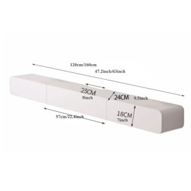 Meuble TV flottant Meuble TV flottant de 47/63, console multimédia murale, étagère sous le téléviseur for cacher le boîti