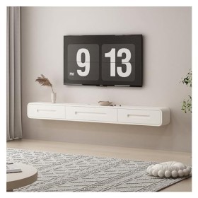 Meuble TV Flottant Étagère TV murale, composants darmoire de console multimédia flottante, support de télévision, deux tiroi