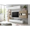 Dmora Paroi équipée pour séjour réversible, Made in Italy, Meuble TV Set Salon Moderne, 295 x 30 h 197 cm, Couleur Blanc Bril
