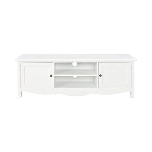 DCRAF Home Hardware Businese Meuble TV en bois Blanc 120 x 30 x 40 cm