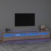 TEKEET Home Hardware Businese Meuble TV avec lumières LED Chêne Sonoma 270 x 35 x 40 cm