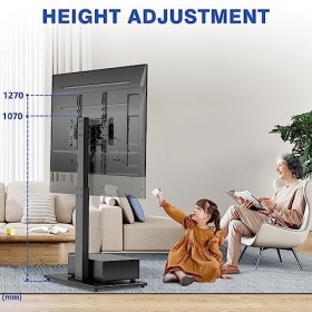 RFIVER Montage mural Support TV sur Pied Meuble TV avec Support Pivotant Cantilever pour Télés et Ecrans LCD LED de 32 à 70 P